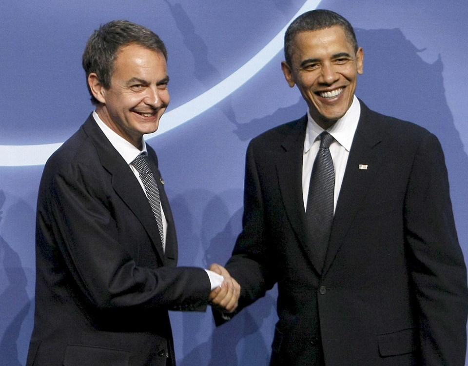 Imagen de archivo de Zapatero y Obama. EFE