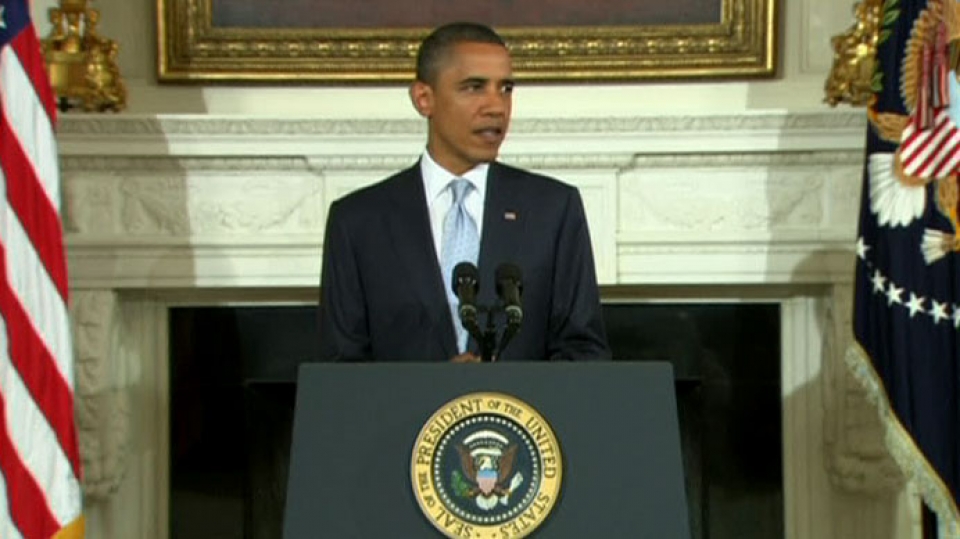 Obama en su comparecencia desde la Casa Blanca. Foto: EITB