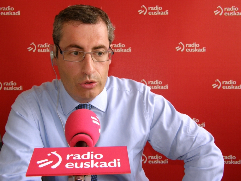 Markel Olano Radio Euskadin egin zioten elkarrizketa batean. (Artxiboko argazkia).