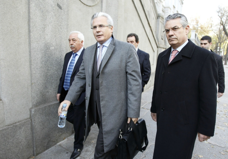 El juez Baltasar Garzón, a su llegada al Tribunal Supremo. Foto: EFE