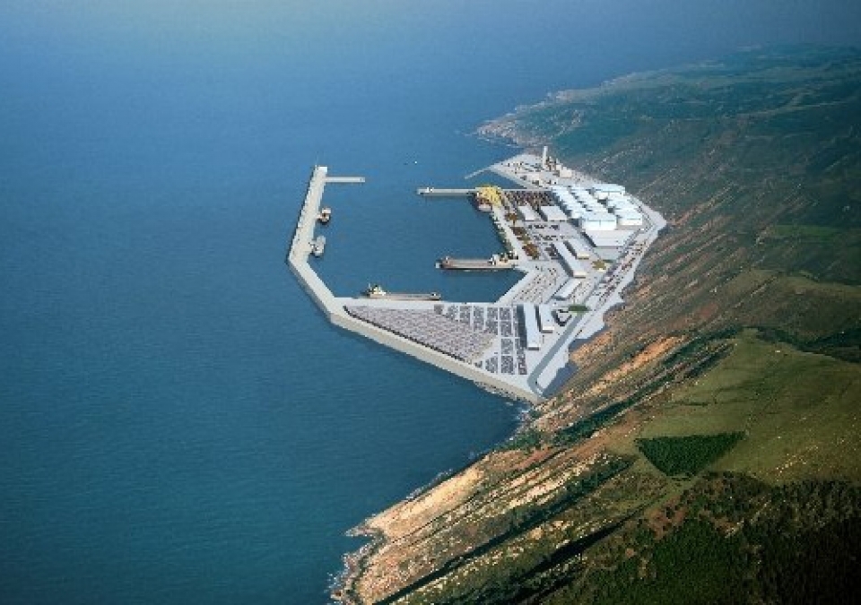 Imagen del proyecto de puerto exterior en Pasaia.
