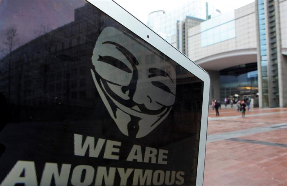 El logo de Anonymous. Foto: Efe