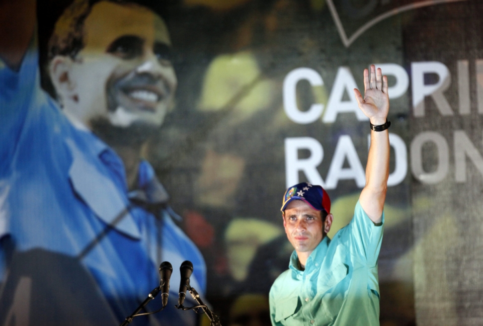 El gobernador del céntrico estado de Miranda, Henrique Capriles.