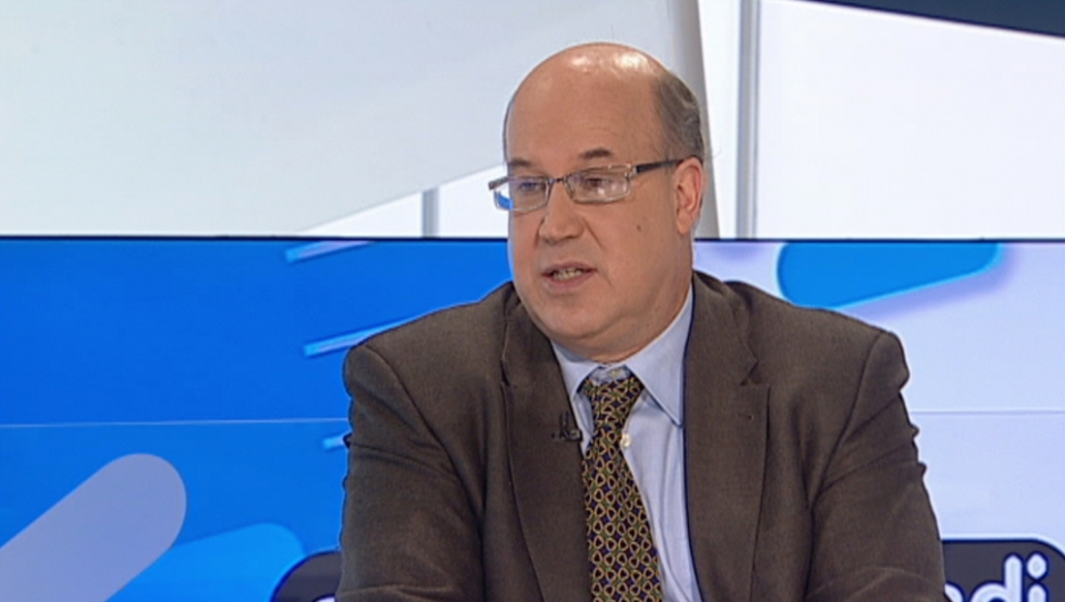 El Fiscal Superior del País Vasco Juan Calparsoro en una entrevista en ETB: Foto: EITB