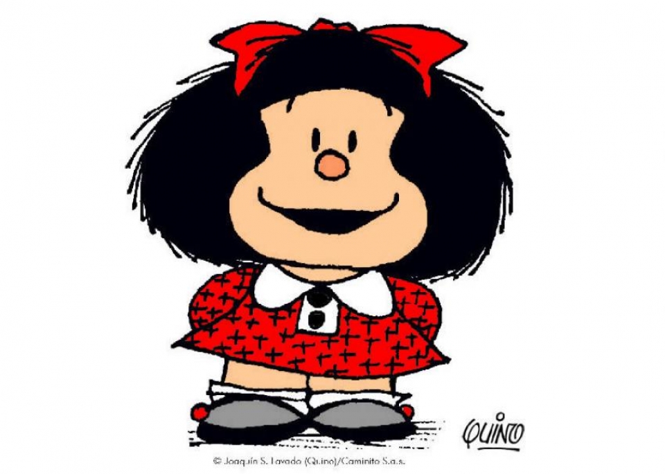 La popular personaje de cómic, Mafalda.