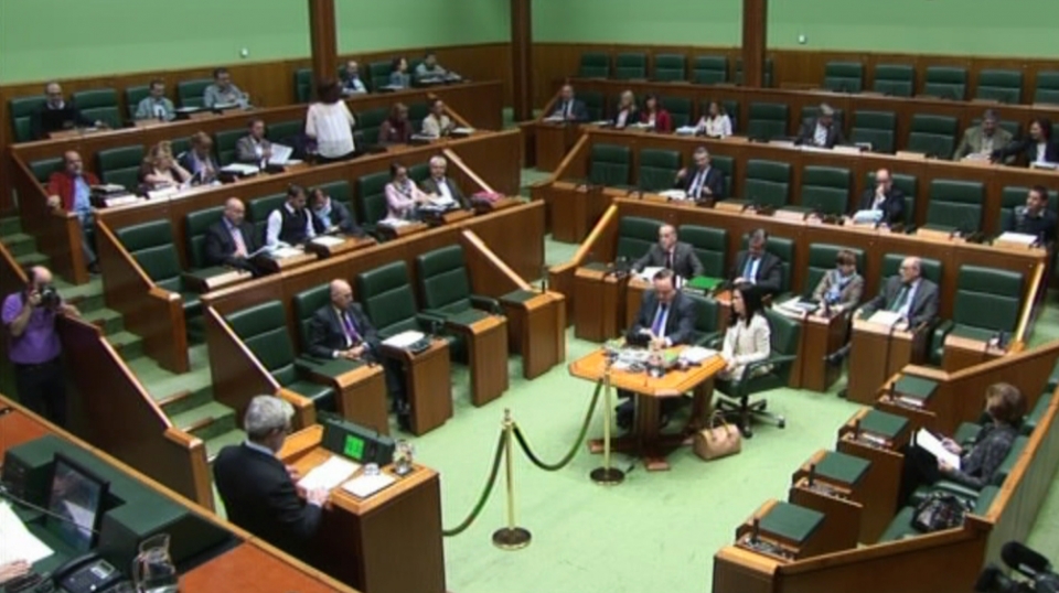 Una sesión del Parlamento Vasco. Foto: EITB