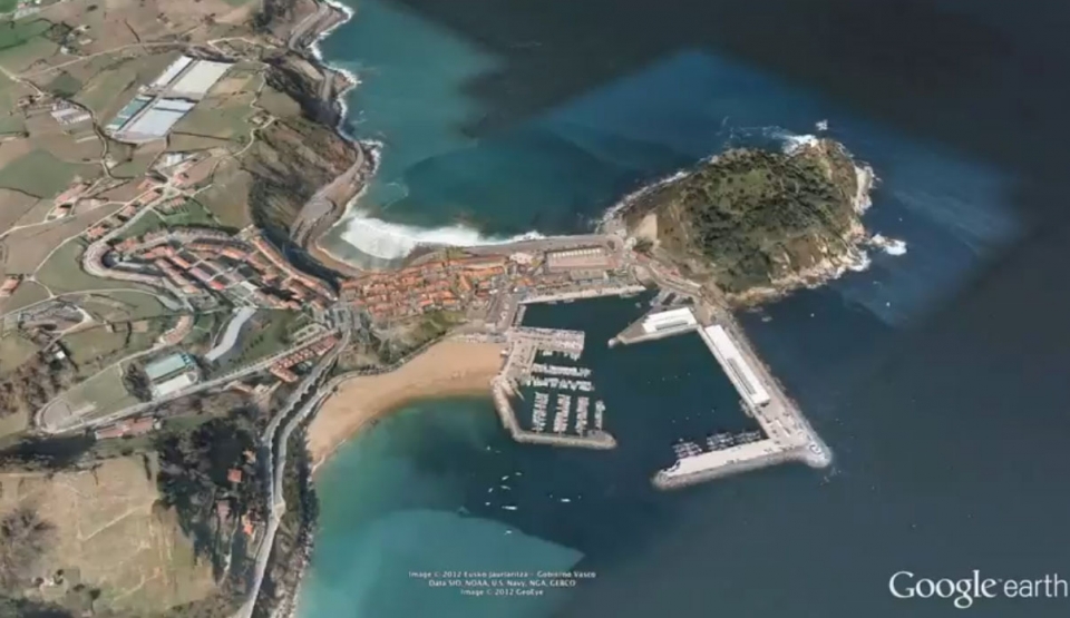 Imagen de la recreación en 3D de Getaria para el concurso Google Model Your Town. Foto: Google