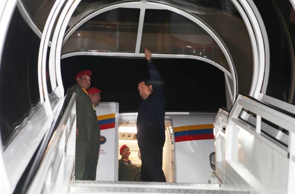 Hugo Chavez Venezuelako presidentea. 