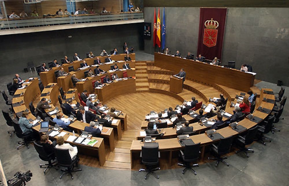 Nafarroako Parlamentuaren irudia. Argazkia: EFE
