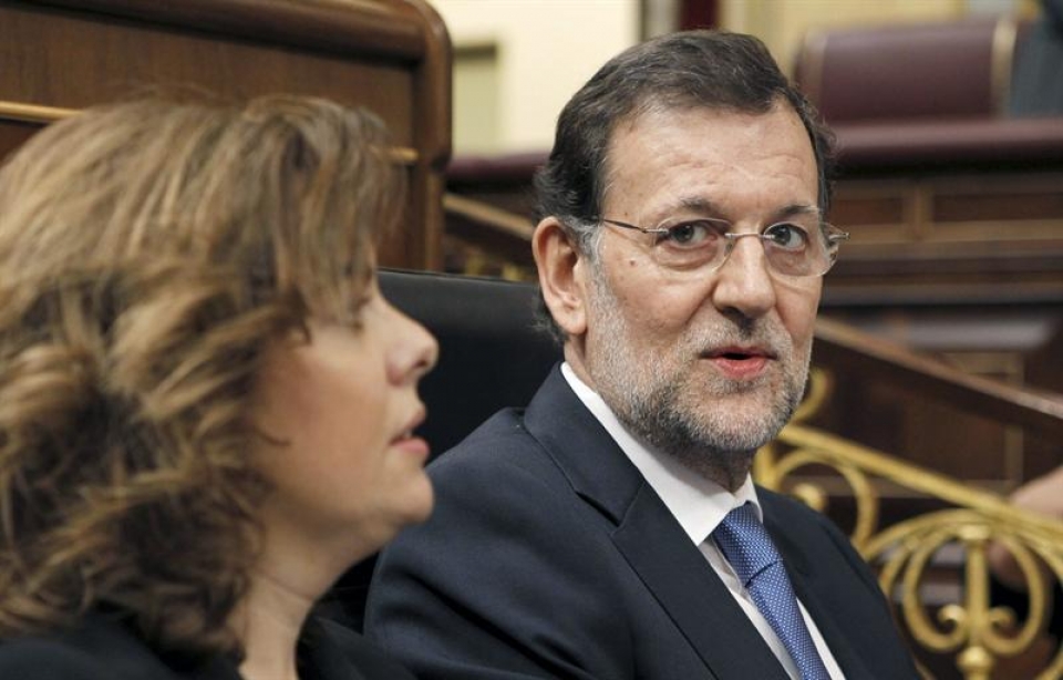 El presidente del Gobierno, Mariano Rajoy en el Congreso. EFE