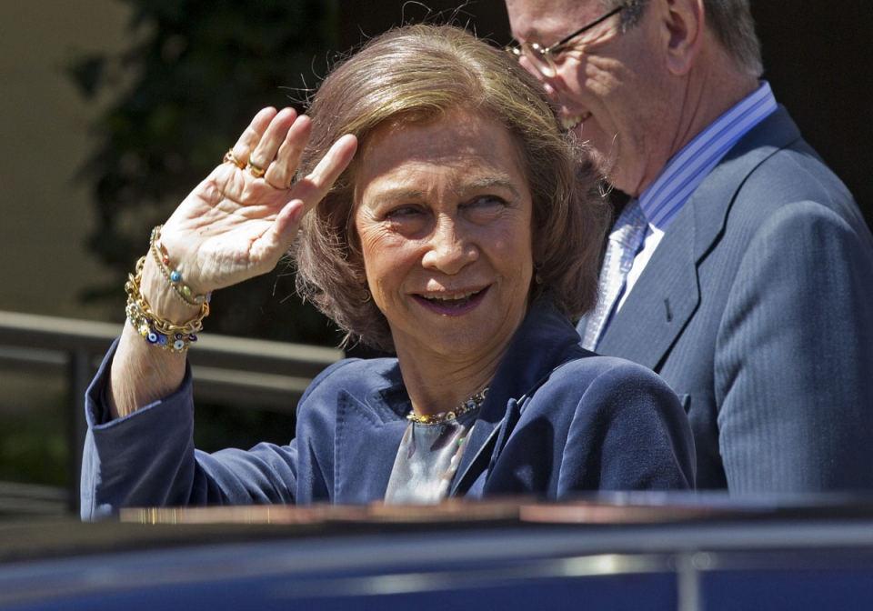 La reina Sofía a su llegada al hospital. Foto: EFE