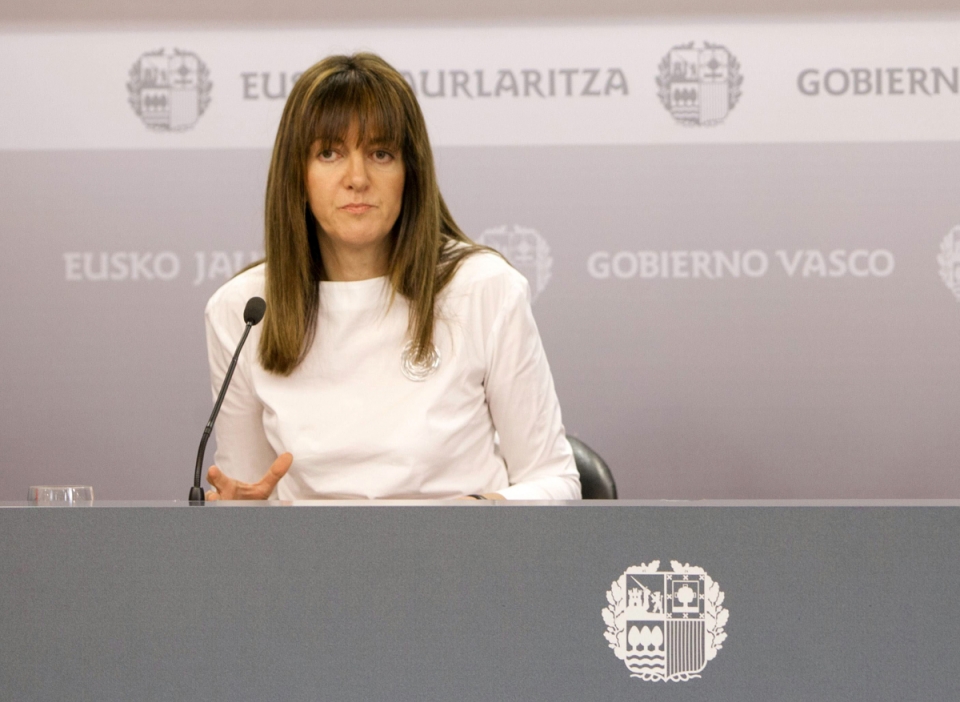 Idoia Mendia, portavoz del Gobierno Vasco.