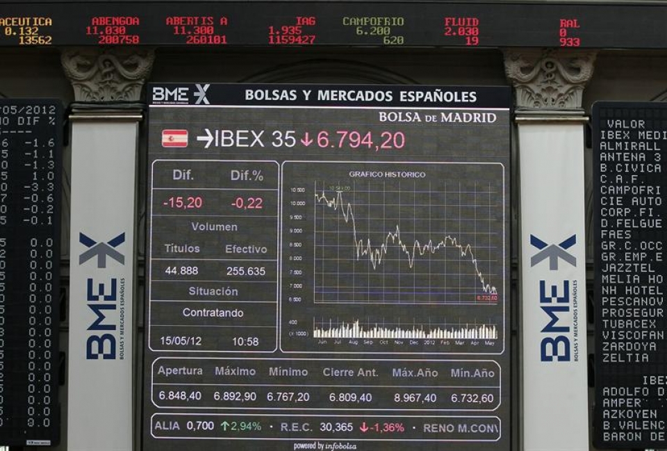 Nuevo mínimo de la bolsa española tras caer un 3,31%. EFE