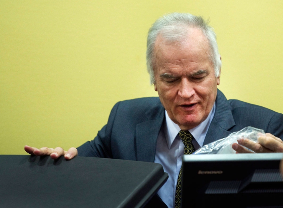 Ratko Mladic, hoy en el Tribunal Penal Internacional para la antigua Yugoslavia. EITB