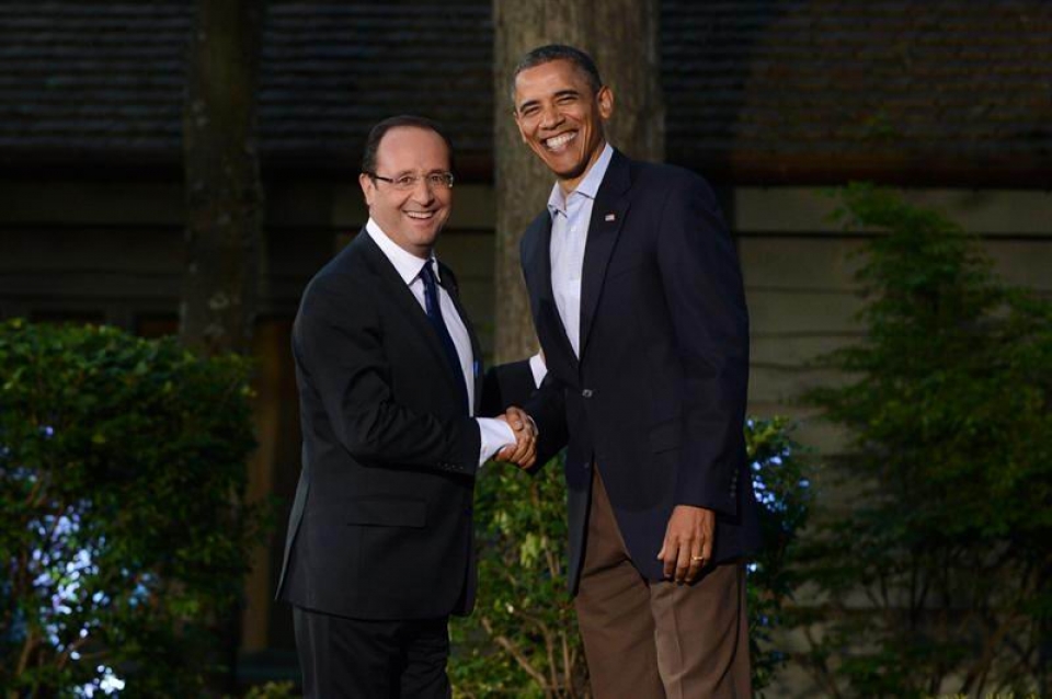 Barack Obama y François Hollande, en su reunión en la Casa Blanca. Foto: EFE