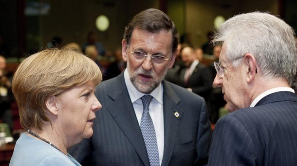 Mariano Rajoy and Angela Merkel during a meeting last month. Photo: EFE