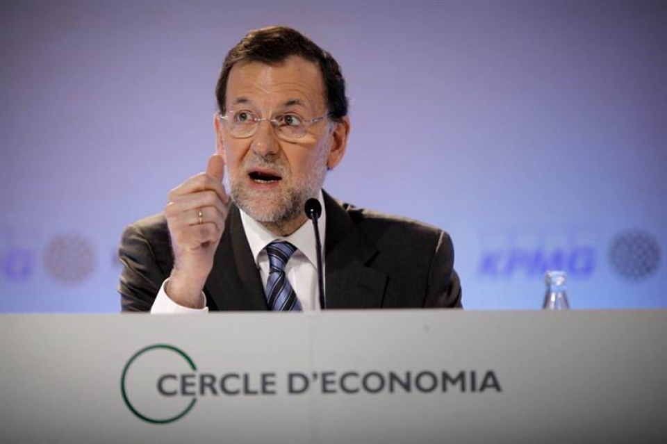 Mariano Rajoy, en la la clausura de la XXVIII edición de unas jornadas económicas. Foto: EFE