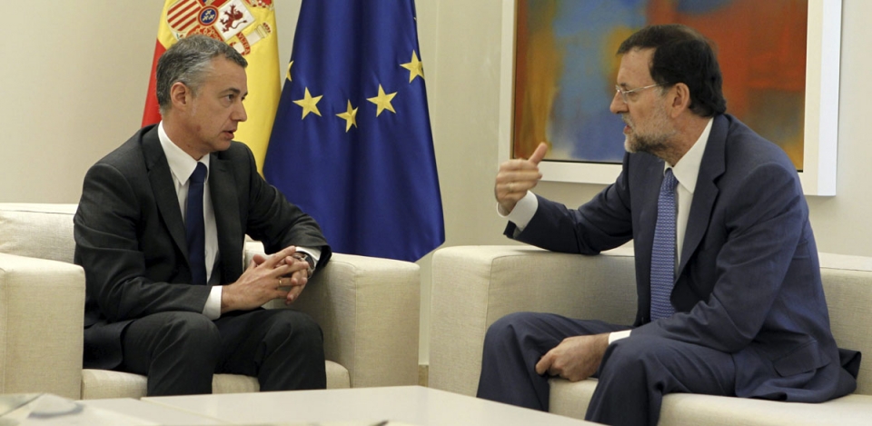 Reunión entre Urkullu y Rajoy en la Moncloa. Foto de archivo: EFE