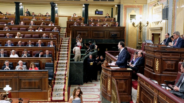 Mariano Rajoy in the Spanish parliament. Photo: EFE