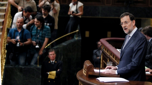 Mariano Rajoy in the Spanish parliament. Photo: EFE