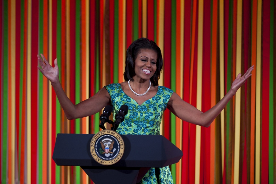 Michelle Obama en un acto de campaña. Foto: EFE