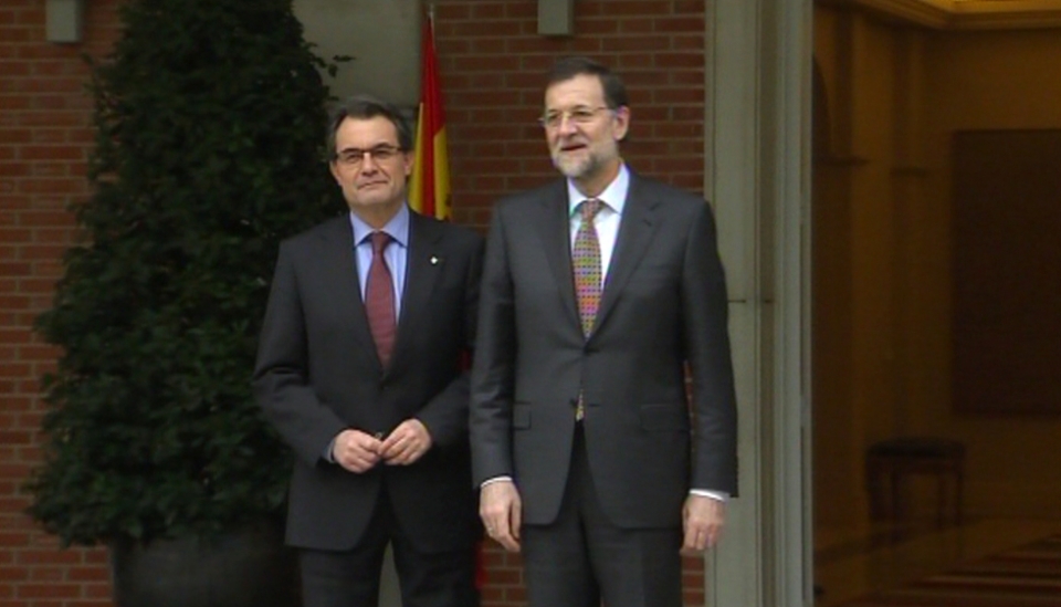Reunión entre Artur Mas y Mariano Rajoy el 1 de febrero de 2012. EFE