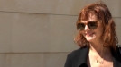 Susan Sarandon visita el Guggenheim antes de ir a Donostia