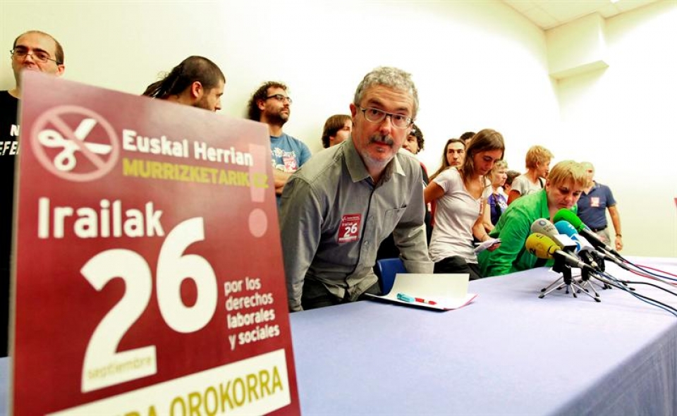 Sindicatos vascos convocan actos para cambiar la política económica