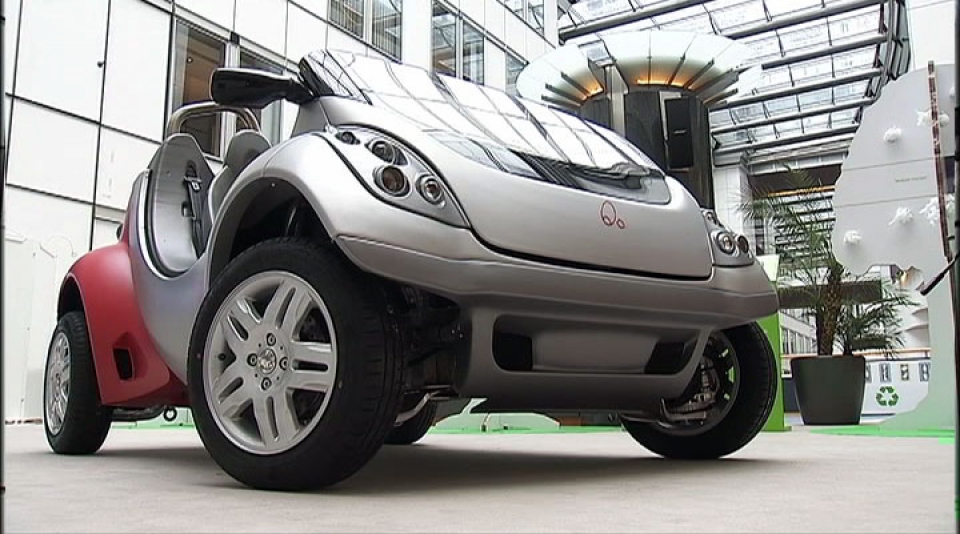 Presentación del coche eléctrico 'Hiriko' en Bruselas. 