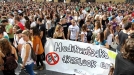 Protesta de estudiantes en Bilbao title=