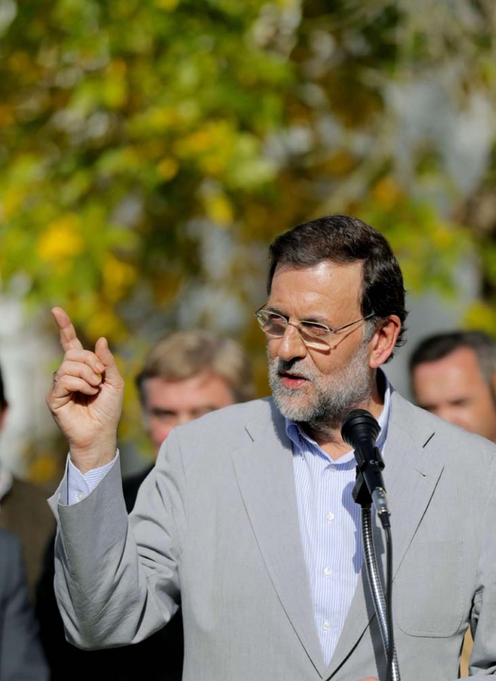 Mariano Rajoyk ia urtebete darama Moncloan. Argazkia: EFE