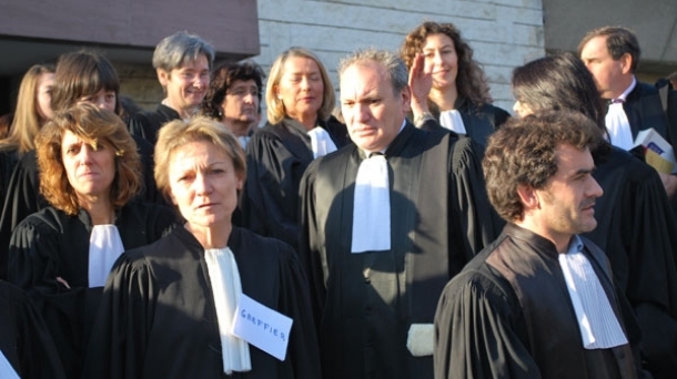 Des avocats du barreau de Bayonne. Photo: EITB (archives)