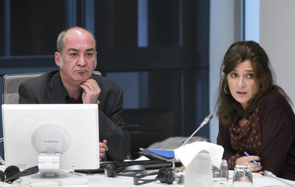 Martin Garitano y Helena Franco. EFE