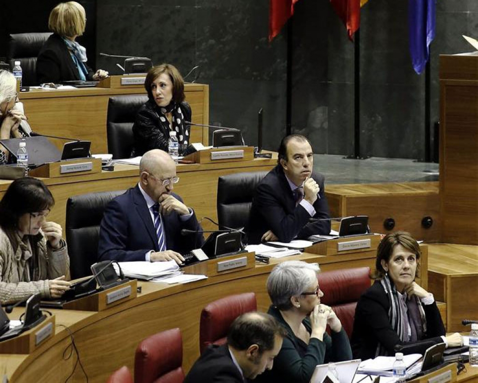 Imagen de un pleno en el Parlamento de Navarra.