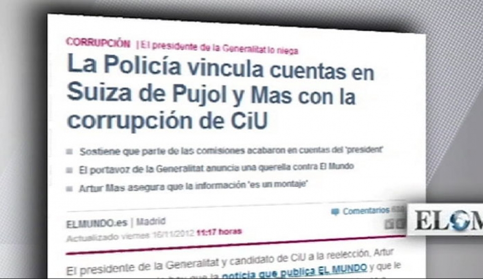 La Fiscalía de Cataluña ve indicios de delito de calumnias en el artículo de El Mundo