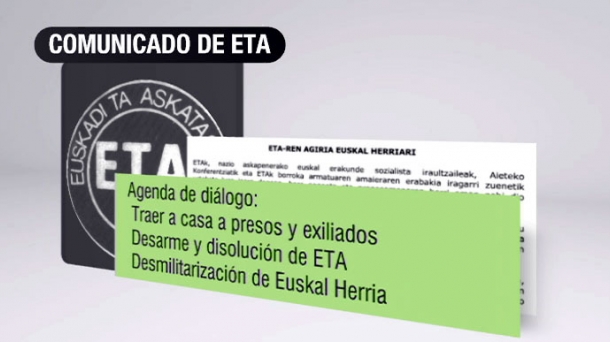 ETA asegura que se ha producido una involución en el último año