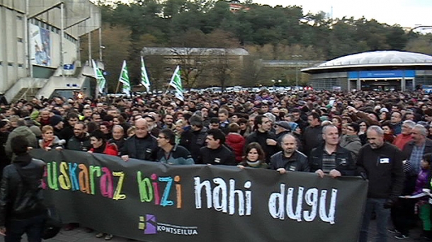 Une manifestation en faveur de la langue basque. Photo: EITB
