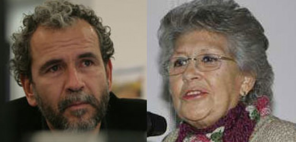 Los actores Pilar Bardem y Willy Toledo apoyan la manifestación de Herrira. EITB.