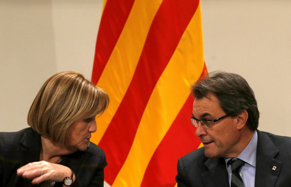 Artur Mas y la presidenta del Parlament, Núria de Gispert, en la cumbre anticorrupción. Foto: EFE 