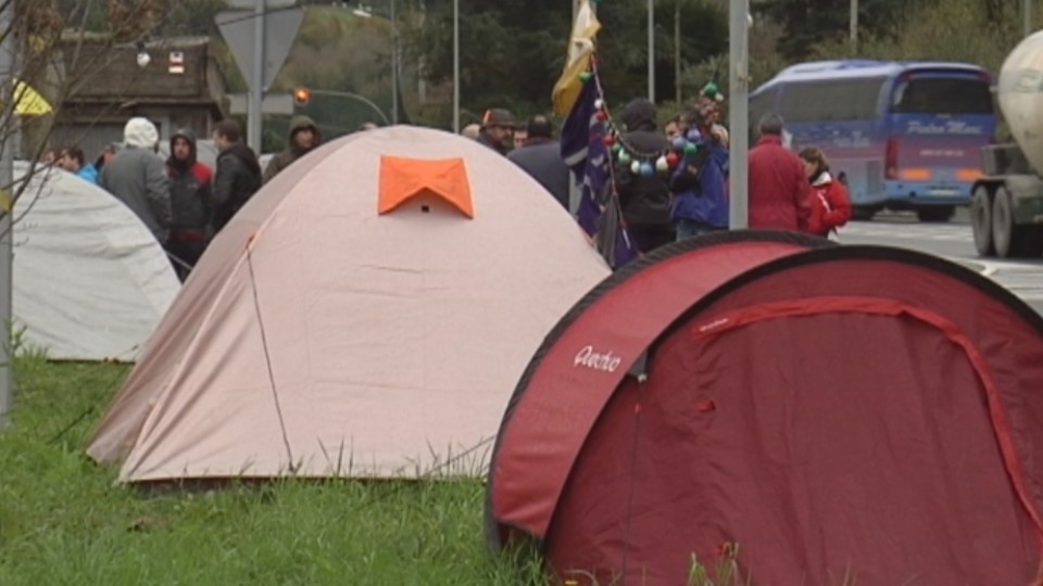Los trabajadores llevan meses acampados en protesta