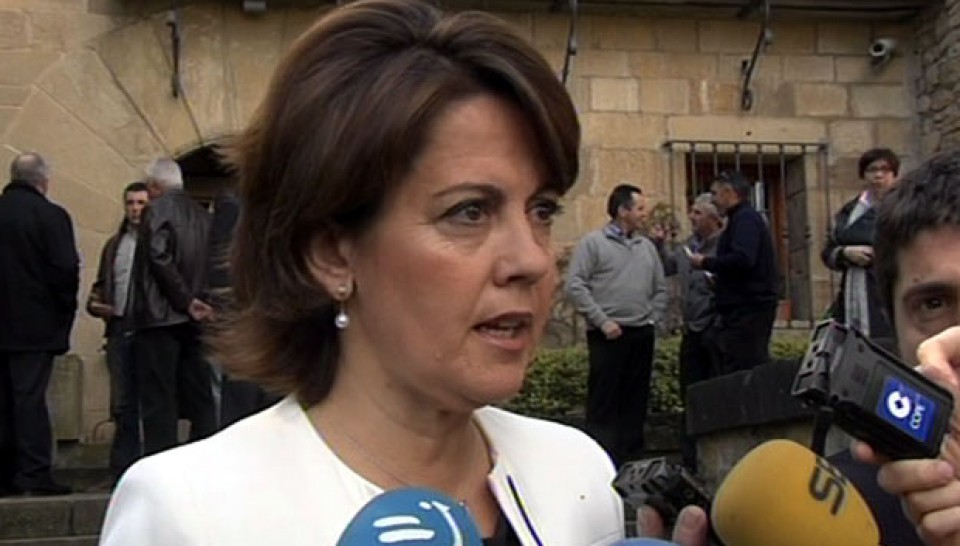Yolanda Barcina Nafarroako presidentea. 