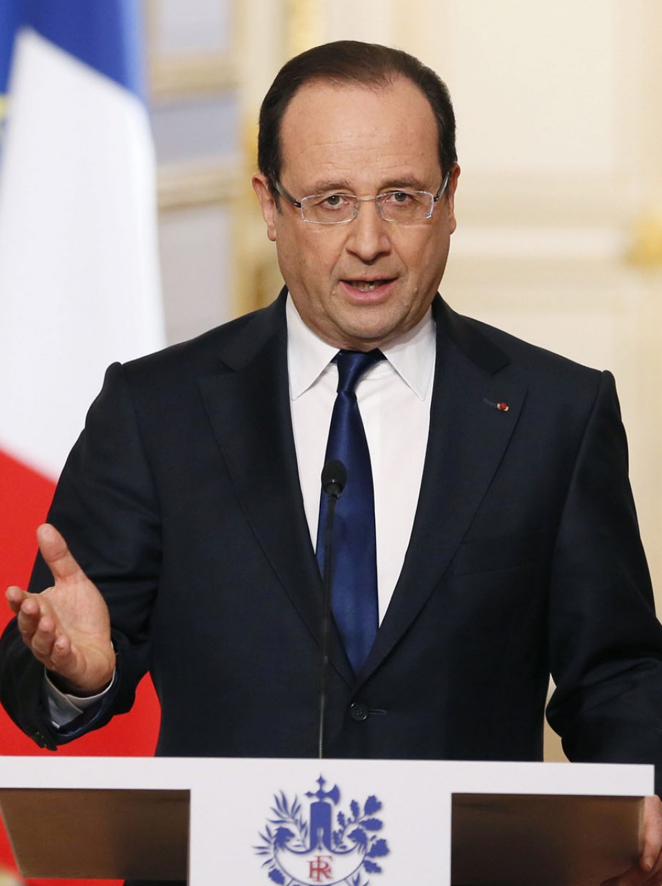 François Hollande Frantziako presidentea.