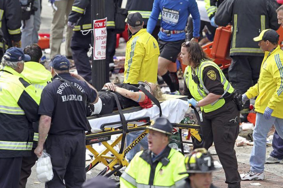 Explosión en el Maratón de Boston. Foto: EiTB