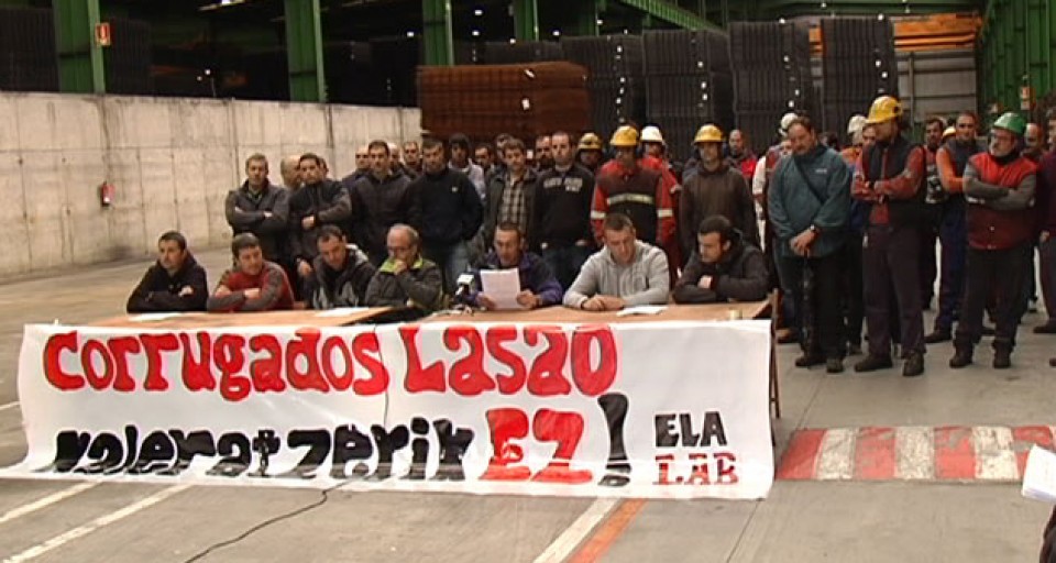 Protestas en la planta de Corrugados de Azpeitia