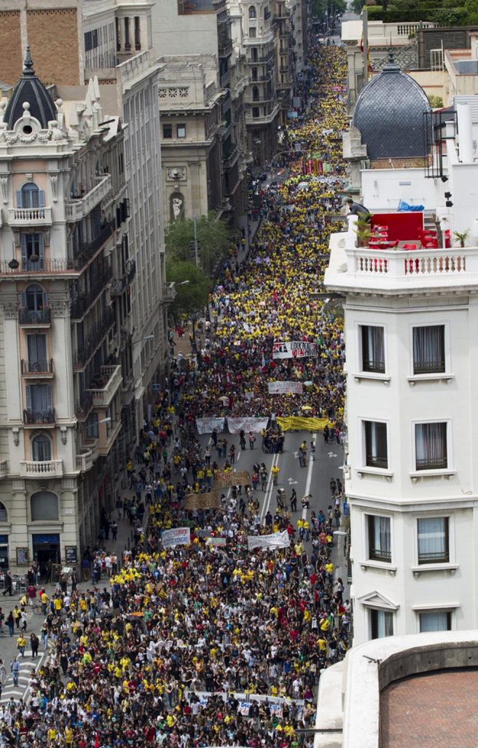 Jornada de huelga en la enseñanza pública y protestas y manifestaciones en la calle. Foto: EFE