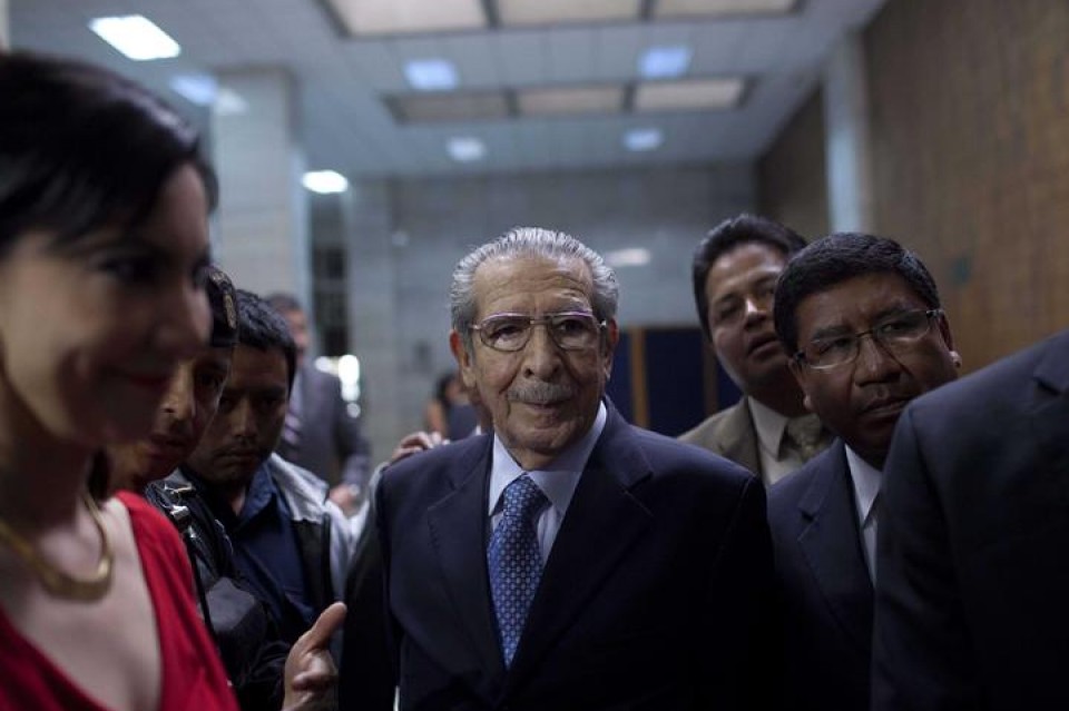 Montt Guatemalako diktadore ohiari 80 urteko espetxe-zigorra ezarri diote. Argazkia: EFE