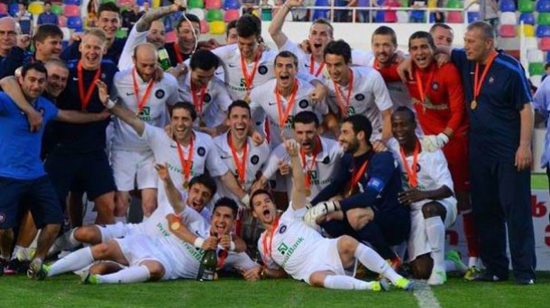 El Dinamo Tibilisi celebra el título de Copa. Foto: U.A.