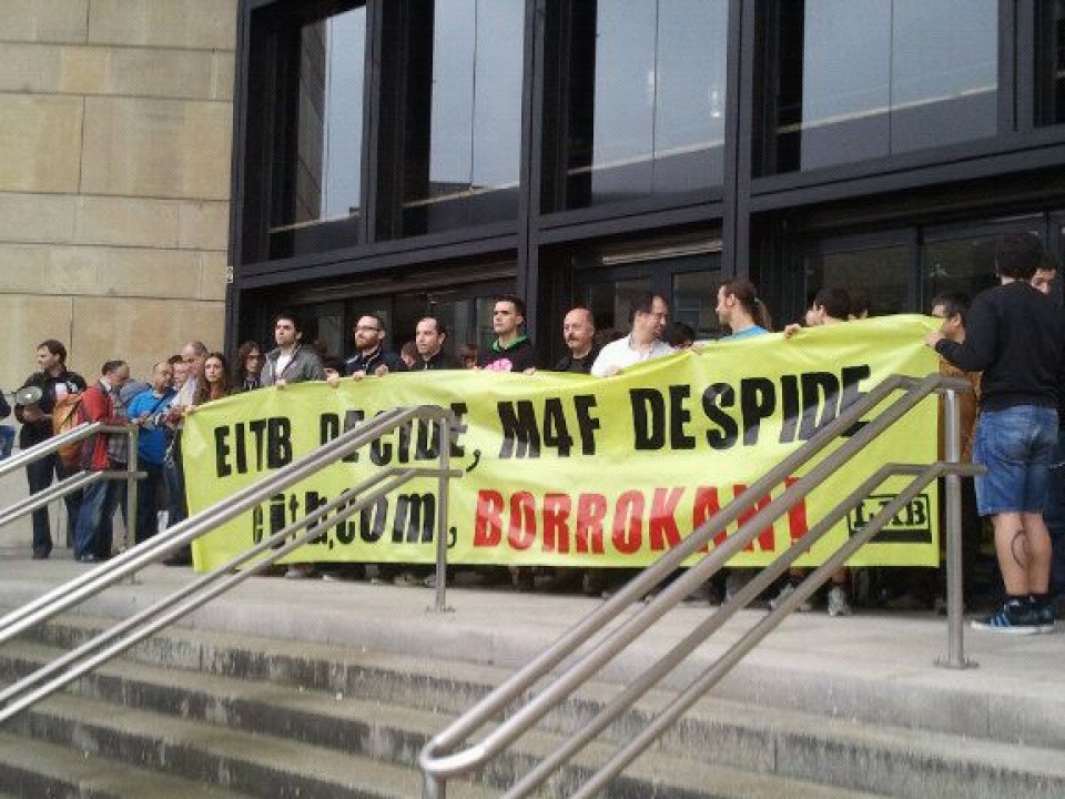 Protesta de los trabajadores de M4F en junio del año pasado. Foto: EITB