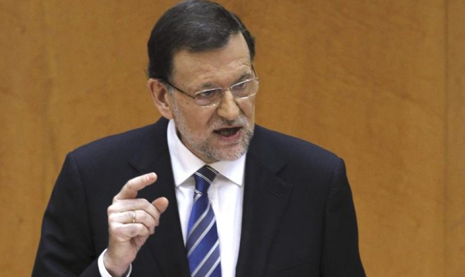 El presidente Rajoy, durante su comparecencia. Foto: EFE