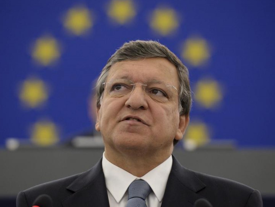 Barroso Europako ganberan mintzatu da. Irudia: EFE